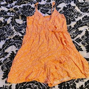COPY - Orange Floral Romper Dress